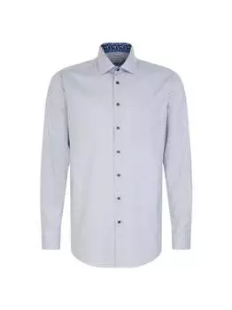 Деловая рубашка стандартного размера с удлиненными рукавами Seidensticker, синий