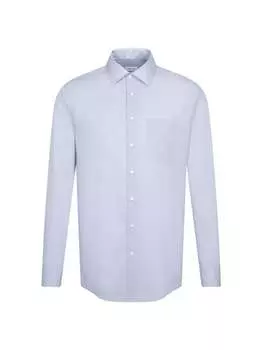 Деловая рубашка стандартного размера с удлиненными рукавами Seidensticker, синий