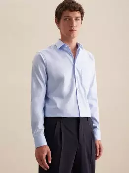 Деловая рубашка стандартного размера с удлиненными рукавами Seidensticker, голубой