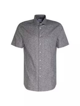 Деловая рубашка стандартный короткий рукав Seidensticker, коричневый