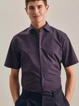 Деловая рубашка стандартный короткий рукав Seidensticker, красный