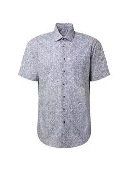 Деловая рубашка стандартный короткий рукав Seidensticker, синий