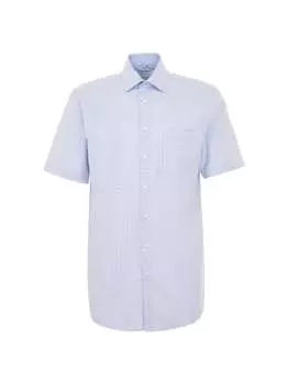 Деловая рубашка стандартный короткий рукав Seidensticker, синий