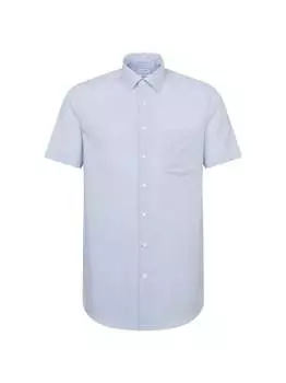 Деловая рубашка стандартный короткий рукав Seidensticker, синий