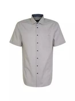 Деловая рубашка стандартный короткий рукав Seidensticker, синий