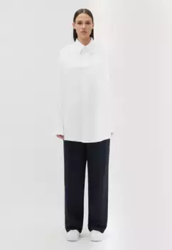 Деловая рубашка studio seidensticker, однотонная рубашка с длинным рукавом и воротником "кент" большого размера, белый