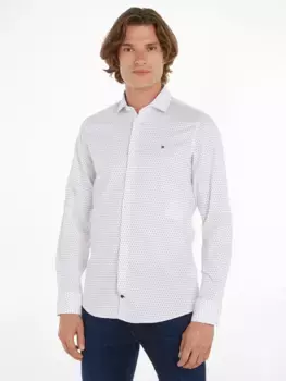 Деловая рубашка Tommy Hilfiger "CL-W OXF CIRCLE PRINT SHIRT SF", синий