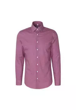Деловая рубашка узкая Seidensticker, цвет berry (0043)