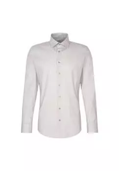 Деловая рубашка узкая Seidensticker, серый