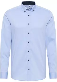 Деловая рубашка узкого кроя Eterna, синий