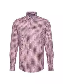 Деловая рубашка узкого кроя с длинным рукавом Seidensticker, красный