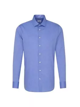 Деловая рубашка узкого кроя с длинным рукавом Seidensticker, синий