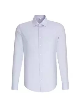 Деловая рубашка узкого кроя с длинным рукавом Seidensticker, синий