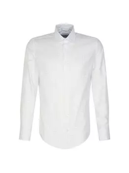 Деловая рубашка узкого кроя с длинным рукавом Seidensticker, белый
