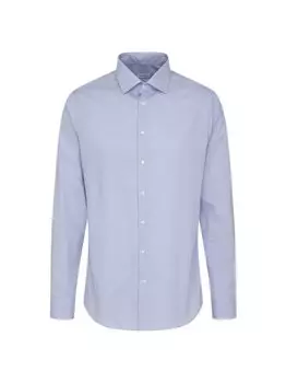 Деловая рубашка узкого кроя с длинным рукавом Seidensticker, синий