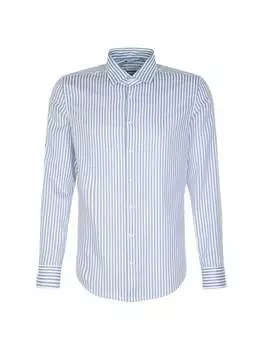 Деловая рубашка узкого кроя с длинным рукавом Seidensticker, синий