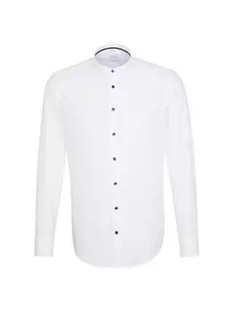 Деловая рубашка узкого кроя с длинным рукавом Seidensticker, белый