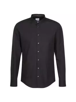 Деловая рубашка узкого кроя с длинным рукавом Seidensticker, черный