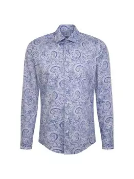 Деловая рубашка узкого кроя с длинным рукавом Seidensticker, синий