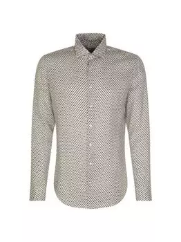 Деловая рубашка узкого кроя с длинным рукавом Seidensticker, коричневый