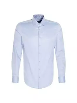 Деловая рубашка узкого кроя с длинным рукавом Seidensticker, синий