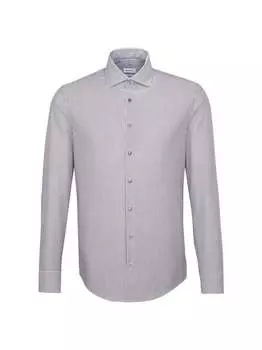 Деловая рубашка узкого кроя с длинным рукавом Seidensticker, синий