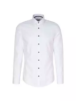 Деловая рубашка узкого кроя с длинным рукавом Seidensticker, белый