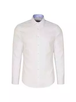 Деловая рубашка узкого кроя с длинным рукавом Seidensticker, белый