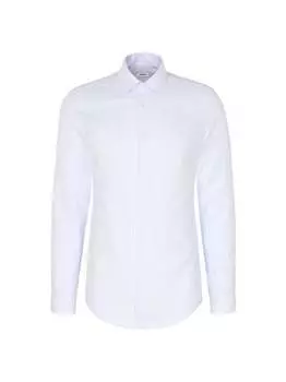 Деловая рубашка узкого кроя с длинным рукавом Seidensticker, синий