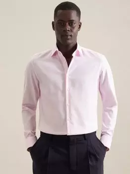 Деловая рубашка узкого кроя с длинным рукавом Seidensticker, розовый
