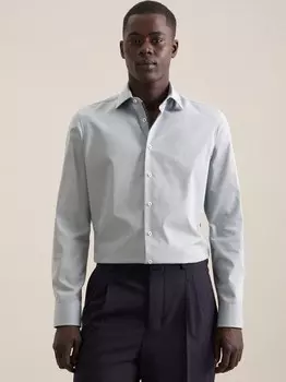 Деловая рубашка узкого кроя с длинным рукавом Seidensticker, зеленый