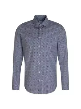 Деловая рубашка узкого кроя с длинным рукавом Seidensticker, голубой