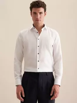 Деловая рубашка узкого кроя с длинным рукавом Seidensticker, белый