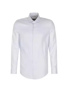 Деловая рубашка узкого кроя с удлиненным рукавом Seidensticker, синий