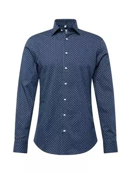 Деловая рубашка узкого кроя Seidensticker SMART PERFORMANCE, голубой/темно-синий