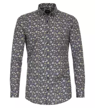 Деловая рубашка VENTI "Деловая рубашка VENTI принт", синий