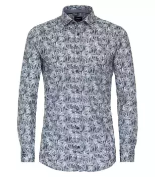 Деловая рубашка VENTI "Деловая рубашка VENTI принт", синий