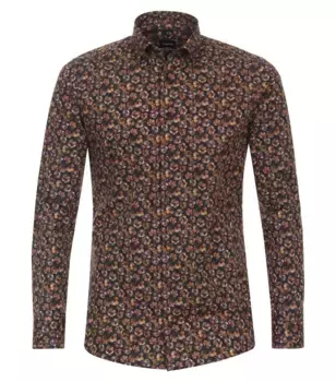 Деловая рубашка VENTI "Деловая рубашка VENTI принт", оранжевый