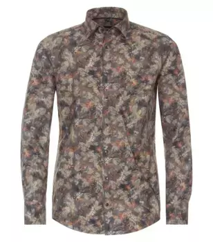 Деловая рубашка VENTI "Деловая рубашка VENTI принт", коричневый