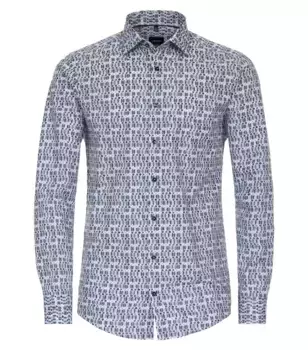 Деловая рубашка VENTI "Деловая рубашка VENTI принт", синий