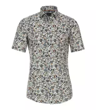 Деловая рубашка VENTI "Деловая рубашка VENTI с коротким рукавом с принтом", синий