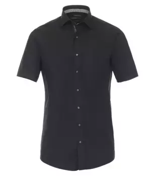 Деловая рубашка VENTI "Деловая рубашка VENTI с коротким рукавом однотонная", черный