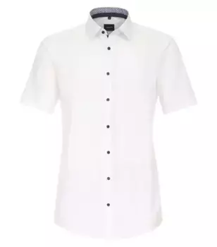 Деловая рубашка VENTI "Деловая рубашка VENTI с коротким рукавом однотонная", белый