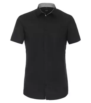 Деловая рубашка VENTI "Деловая рубашка VENTI с коротким рукавом однотонная", черный
