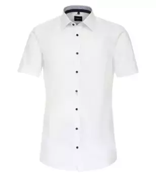 Деловая рубашка VENTI "Деловая рубашка VENTI с коротким рукавом однотонная", белый