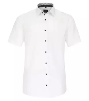 Деловая рубашка VENTI "Деловая рубашка VENTI с коротким рукавом однотонная", белый
