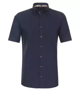 Деловая рубашка VENTI "Деловая рубашка VENTI с коротким рукавом однотонная", синий
