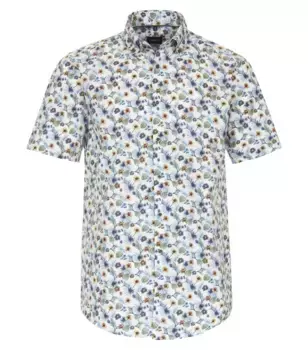 Деловая рубашка VENTI "Деловая рубашка VENTI с коротким рукавом с принтом", синий