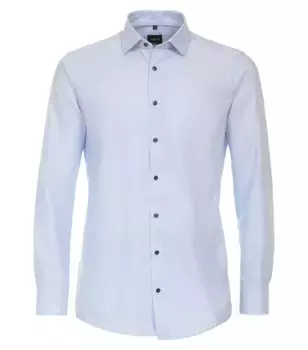 Деловая рубашка VENTI "Деловая рубашка VENTI удлиненные рукава 72см однотонная", голубой