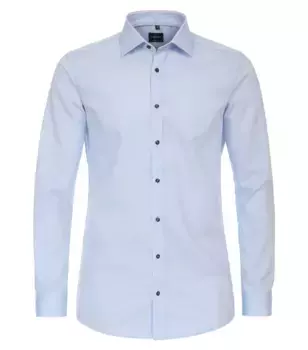 Деловая рубашка VENTI "Деловая рубашка VENTI удлиненные рукава 72см однотонная", голубой